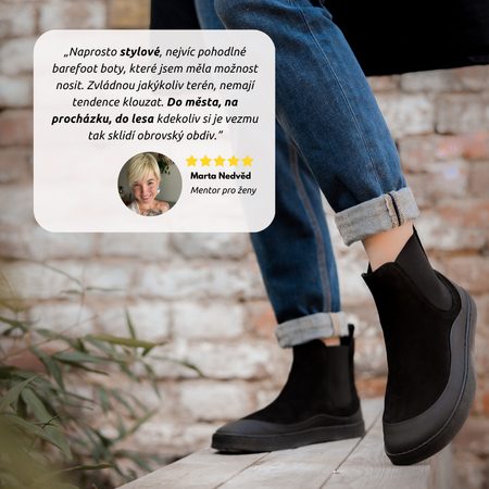 Női chelsea csizma GROUNDIES® sienna fekete-bézs