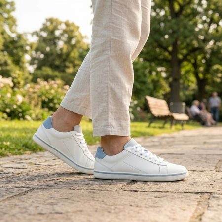 Barefoot Tenisky GROUNDIES® Galaxy Bílo Nebesky modré