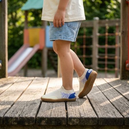 Dětské Barefoot Slip-On Tenisky GROUNDIES® Nara Kids Pískovo Modré