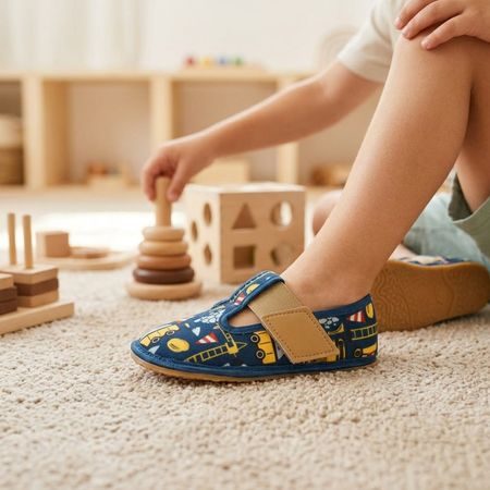 Dječje Barefoot Papuče RAYVE SLIPPERS ELASTIC kamioni