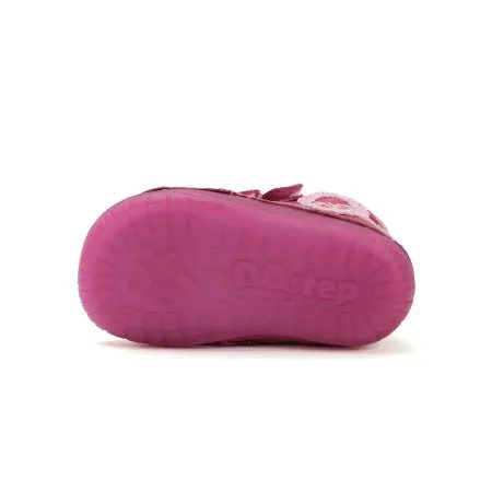 Dětské barefoot tenisky D.D.STEP S070-52838A Dark Pink motýlci růžové