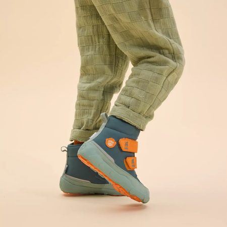 AFFENZAHN MIDBOOT VEGAN COMFY BUNNY Green | Dětské barefoot zateplené boty