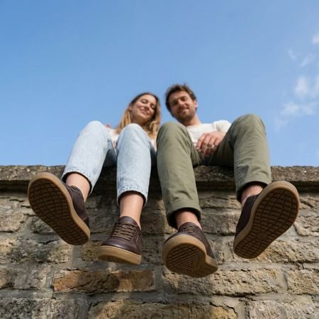 Dámské Barefoot Tenisky GROUNDIES® Nova Special Espresso/Krokodýl