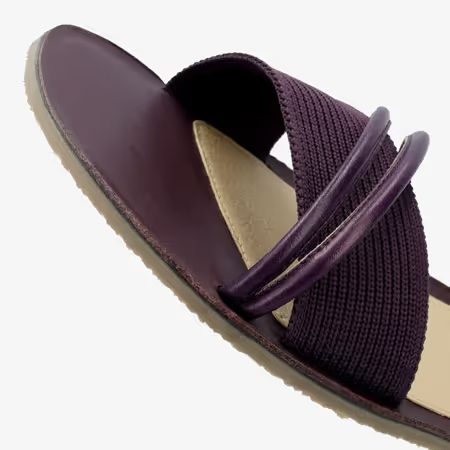 Dámské Barefoot Sandály GROUNDIES® Corfu Tmavě Švestkové