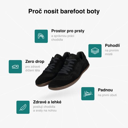 GROUNDIES® Nova GO1 Black női Barefoot sportcipő