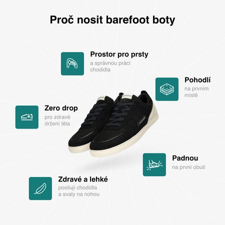 GROUNDIES® Zurich Black/Sand Barefoot sportcipő