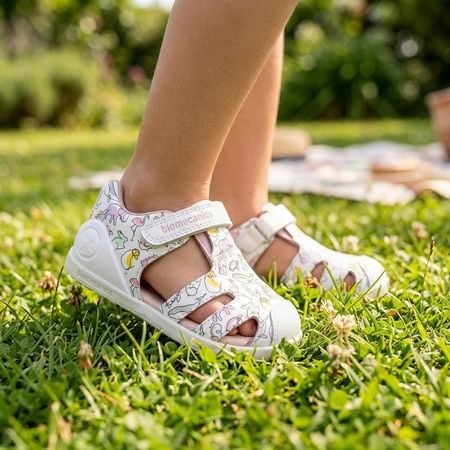 BIOMECANICS SANDÁLY WIDER White | Dětské barefoot sandály