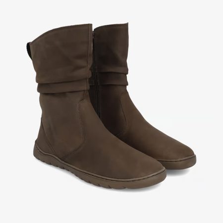 Barefoot Zateplené Kozačky GROUNDIES® Odessa GX2 Hnědé