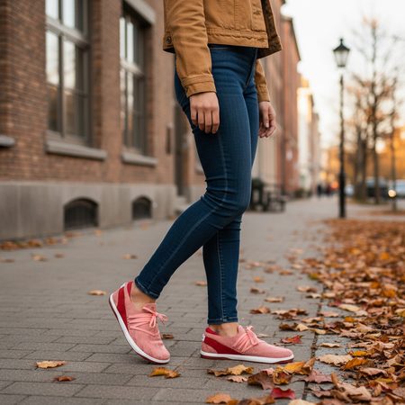 GROUNDIES® Osaka Red Ženske Barefoot Slip-On Tenisice