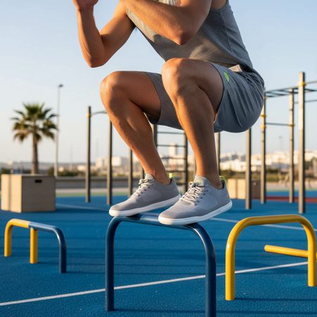 GROUNDIES® Active Knit Grey/Yellow Barefoot tenisice