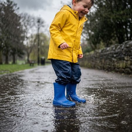 Dječje Barefoot Čizme za Kišu BAREBOO MONSOON 1.0 plave