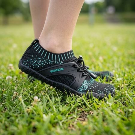 Dětské Barefoot Tenisky BOSKY Tyrkysovo/černé