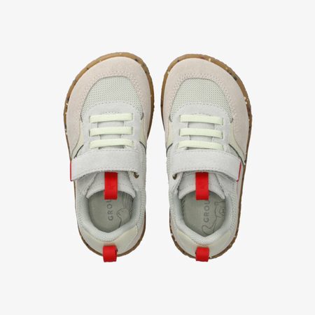 Dětské Barefoot Tenisky GROUNDIES® Lou 2.0 Šalvějovo Zeleno Červené