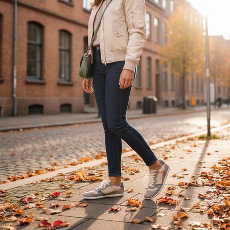 GROUNDIES® Nova GO1 Beige/Sage Green Ženske barefoot tenisice