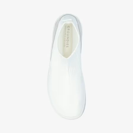 Dámské Barefoot Kotníkové Slip-On Boty GROUNDIES® Kobe Bílé