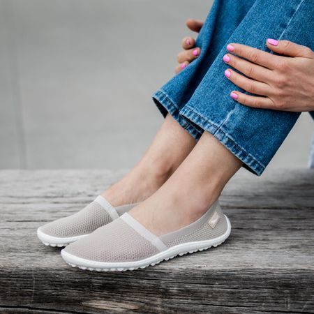 LEGUANO FLAIR Sand | Dámské barefoot baleríny