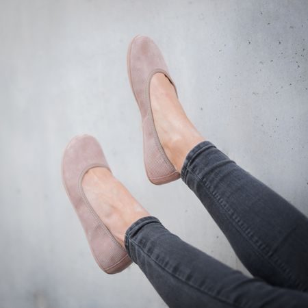 Dámské Barefoot Baleríny GROUNDIES® Lily Starorůžové