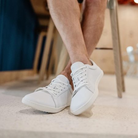 SHAPEN TENISKY FEELIN Uni White Leather | Barefoot tenisky