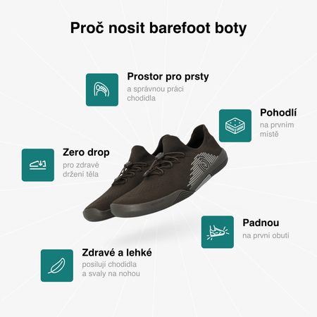 Barefoot Sport Cipő GROUNDIES® G-Pure Sötétbarna