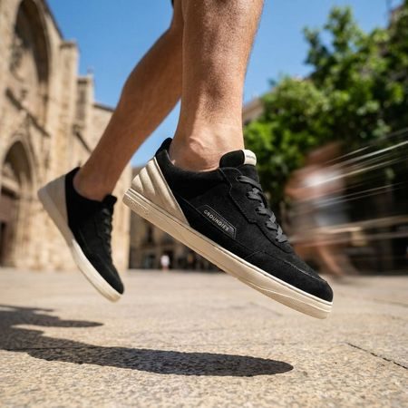 Barefoot Tenisky GROUNDIES® Zurich Černo Pískové