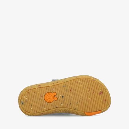 Dětské Barefoot Přezůvky GROUNDIES® Malmö Home Šedo Oranžové