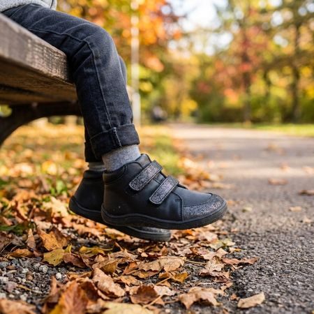 BABY BARE FEBO FALL Midnight Black | Dječje cjelogodišnje barefoot cipele