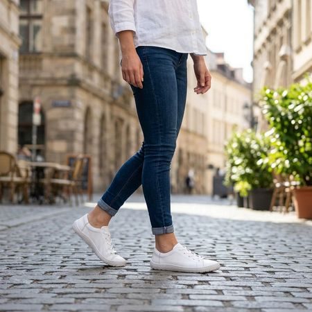 FRODDO TENISKY LEATHER LACES White III | Barefoot tenisky