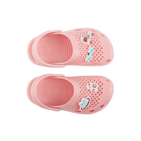 COQUI NAZOUVÁKY Baby Pink Rainbow + Amulet | Dětské kompromisní sandály