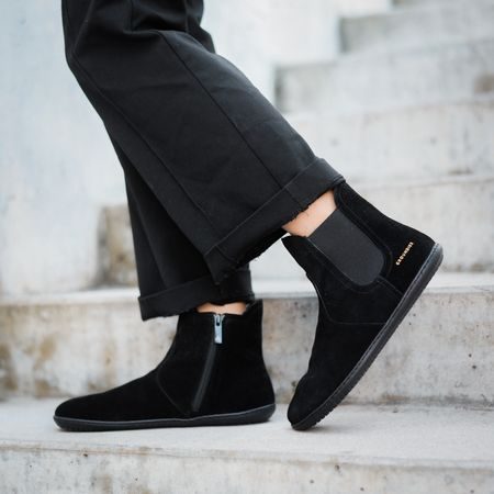 Barefoot Zateplené Chelsea GROUNDIES® CAMDEN MID Černé