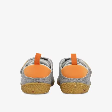 Dětské Barefoot Přezůvky GROUNDIES® Malmö Home Šedo Oranžové