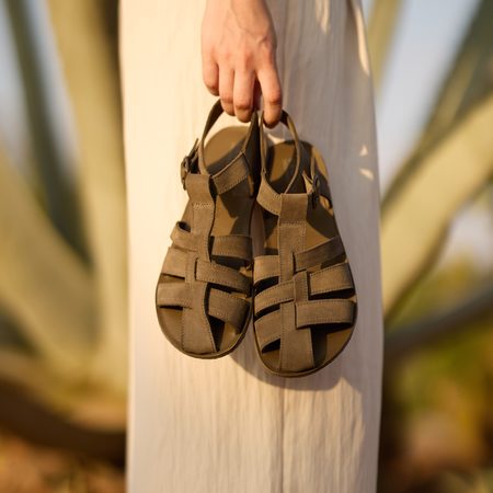 Barefoot Sandály GROUNDIES® Catania Khaki