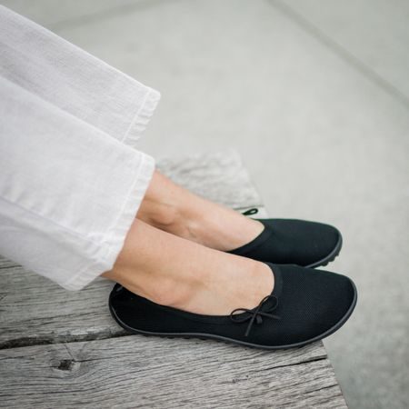 LEGUANO LADY LOOP Black | Dámské barefoot baleríny