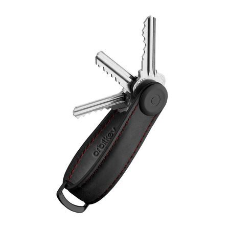 Klíčenka Orbitkey 2.0 Crazy Horse Obsidian Black & Red