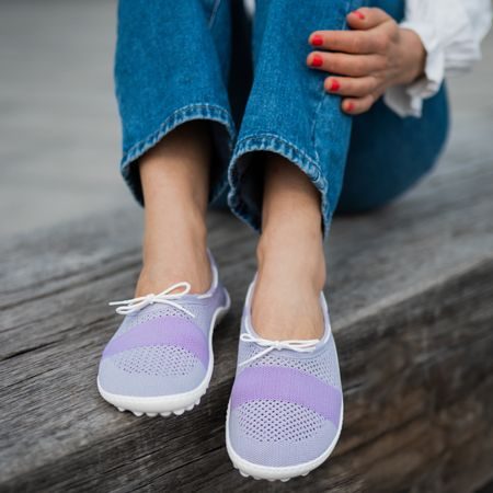 LEGUANO STYLE Lavenda | Dámské barefoot baleríny