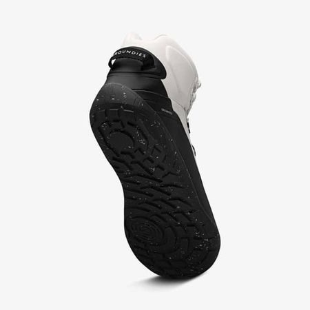GROUNDIES® All Terrain High Off-white / Black | Dámské barefoot pohorky