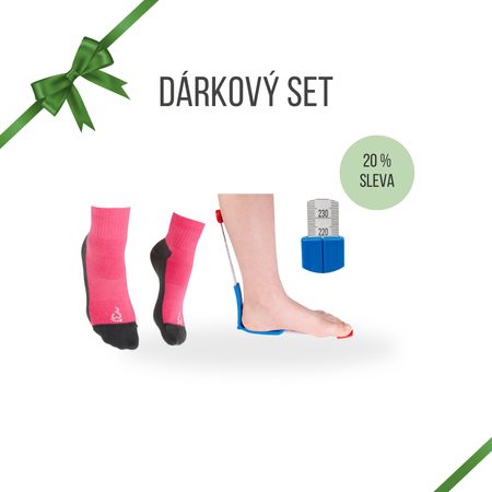 DĚTSKÝ DÁRKOVÝ ZÁKLADNÍ SET Měřidlo Plus12 a Bambusové ponožky Růžové