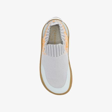 Dětské Barefoot Slip-On Tenisky GROUNDIES® Nara Kids Šedo Oranžové