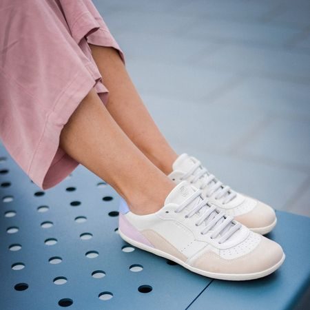 Dámské Barefoot Tenisky GROUNDIES® Nova GO1 Béžovo Fialové