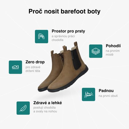 Női Barefoot Chelsea GROUNDIES® EVERYDAY 2.0 Barna