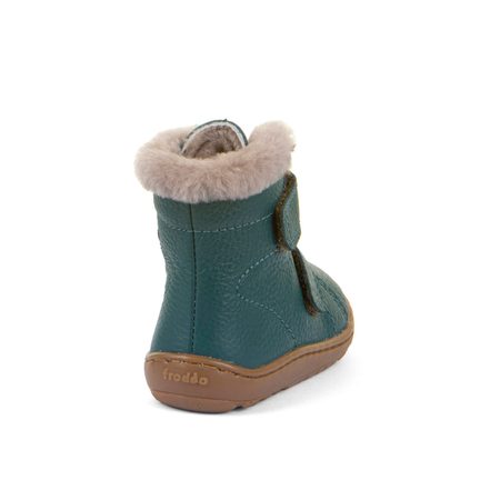 FRODDO KOTNÍKOVÉ ZIMNÍ FURRY BOOT Petroleum | Dětské zimní zateplené barefoot boty