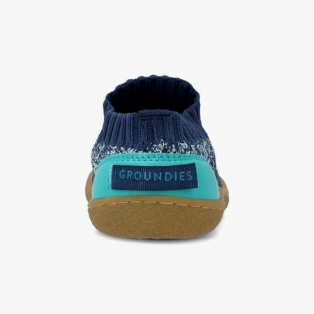 Dětské Barefoot Slip-On Tenisky GROUNDIES® Nara Kids Modro Zelené