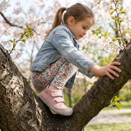 Dječje Barefoot cjelogodišnje cipele D.D.STEP S073-61950C ružičaste