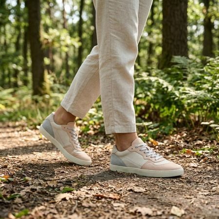 GROUNDIES® Nova GS1 Dámské Šedo Růžové | Dámské barefoot tenisky