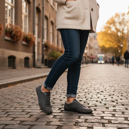 GROUNDIES® Amsterdam Dark Grey Muške barefoot tenisice