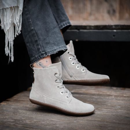 Dámské Barefoot+ Kotníkové Boty GROUNDIES® Salzburg Béžové