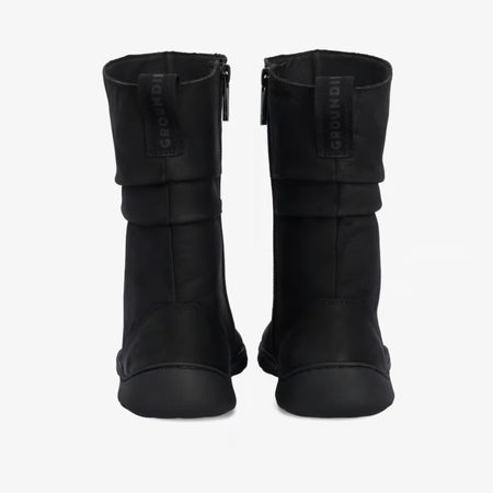 Barefoot Zateplené Kozačky GROUNDIES® Odessa GX2 Černé