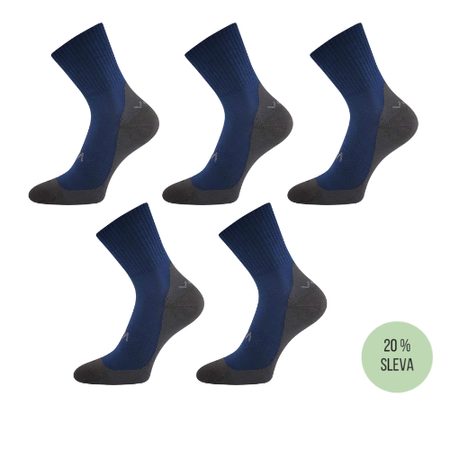 PONOŽKY ANATOMICKY TVAROVANÉ BAREFOOTAN FROTÉ tmavě modré 5 kusů