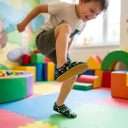 Dječje Barefoot Papuče RAYVE SLIPPERS blocks