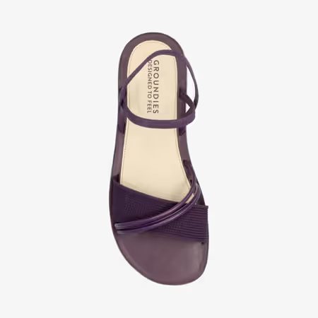 Dámské Barefoot Sandály GROUNDIES® Corfu Tmavě Švestkové