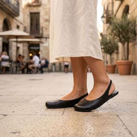 Дамски Barefoot Сандали GROUNDIES® Arc Черни